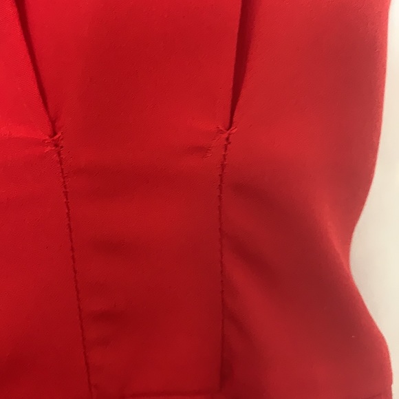 Red Ruffle Party Dress - Picture 5 of 6